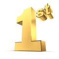 Shiny 1st - Gold Royalty Free Stock Photo