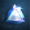 Shiny abstract blue gemstone