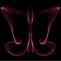 Shiny abstract pink butterfly. Vector