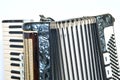 Shiny accordeon have white and black button Royalty Free Stock Photo