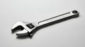 Shiny Adjustable Wrench with Box End Combination Tool Royalty Free Stock Photo