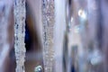 Shiny background of pieces of crystal and glass icicles Royalty Free Stock Photo