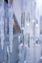 Shiny background of pieces of crystal and glass icicles Royalty Free Stock Photo