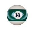 Shiny ball for billiard Royalty Free Stock Photo