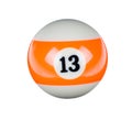 Shiny ball for billiard Royalty Free Stock Photo