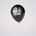 Balloon with black friday sale sign. 3d rendering