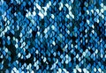 Shiny beautiful background texture set of round sequins blue sew