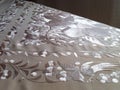 Shiny and beautiful silver fabric Royalty Free Stock Photo