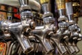 Shiny Beer Taps Royalty Free Stock Photo