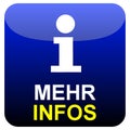 Shiny black and blue button: Mote Information german