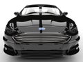 Shiny black Ford Mondeo 2015 - 2018 model - front view extreme closeup shot Royalty Free Stock Photo