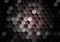 Shiny Black and Grey Hexagons Pattern Background