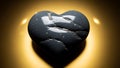 Shiny Black Heart-Shaped Object Royalty Free Stock Photo