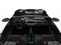 Shiny black modern convertible super sports car - interior view Royalty Free Stock Photo