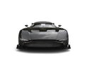 Shiny black modern sports car - front view Royalty Free Stock Photo