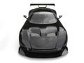 Shiny black modern sports car - top down front view Royalty Free Stock Photo