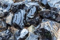 Shiny Black Obsidian Mineraloid