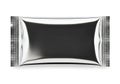 A shiny black and silver object on a white background Royalty Free Stock Photo