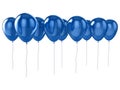 Shiny blue balloons