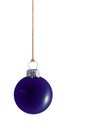 Shiny Blue Christmas Bauble Royalty Free Stock Photo