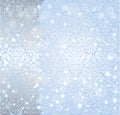 Shiny blue christmas winter Snowflake vintage background