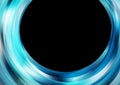Shiny blue glossy circles geometric abstract tech background Royalty Free Stock Photo