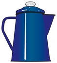 Blue Metal Coffee Pot Royalty Free Stock Photo
