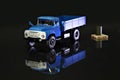 Shiny blue miniature truck