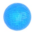 Shiny blue sphere, 3D