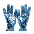 Shiny Blue Water-inspired Gloves For Industrial Design - Neo-op Style