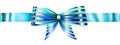 Shiny bow with horizontal ribbon Royalty Free Stock Photo