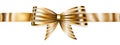 Shiny bow with horizontal ribbon Royalty Free Stock Photo