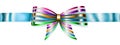 Shiny bow with horizontal ribbon Royalty Free Stock Photo