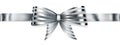 Shiny bow with horizontal ribbon Royalty Free Stock Photo