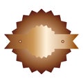 Shiny bronze badge template