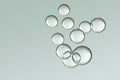 Shiny bubbles over a gradinet background Royalty Free Stock Photo