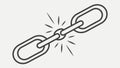 Shiny Chain Links Vector Icon, Connection & Strength, vector design Generative AI Royalty Free Stock Photo