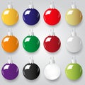 Shiny christmas decoration color small baubles