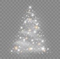 Shiny Christmas tree vector illustration