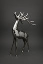 Shiny chrome metal Reindeer Christmas ornament no.2 Royalty Free Stock Photo