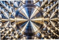 Shiny Circular Stainless Steel Metal Reflections for Modern Background Design Royalty Free Stock Photo