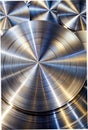 Shiny Circular Stainless Steel Metal Reflections for Modern Background Design Royalty Free Stock Photo
