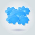 Shiny Cloud Group Card Royalty Free Stock Photo