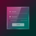 shiny colorful login form ui template for your web or app desig Royalty Free Stock Photo