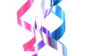 Shiny colorful satin ribbons