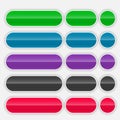 Shiny colorful web buttons set Royalty Free Stock Photo