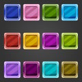 Shiny concave buttons Royalty Free Stock Photo