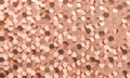 shiny copper hexagonal tile pattern Royalty Free Stock Photo