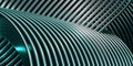 Shiny curves parallel lines rows futuristic wave pattern abstract smooth wave lines background 3d illustration