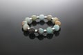 Shiny cute hand bracelet made of semiprecious stones Royalty Free Stock Photo